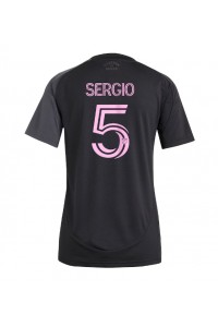 Inter Miami Sergio Busquets #5 Jalkapallovaatteet Naisten Vieraspaita 2025-26 Lyhythihainen
